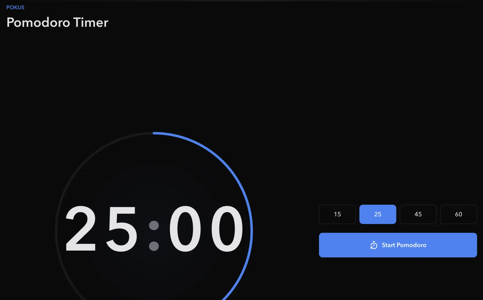 Pokus - Pomodoro setup